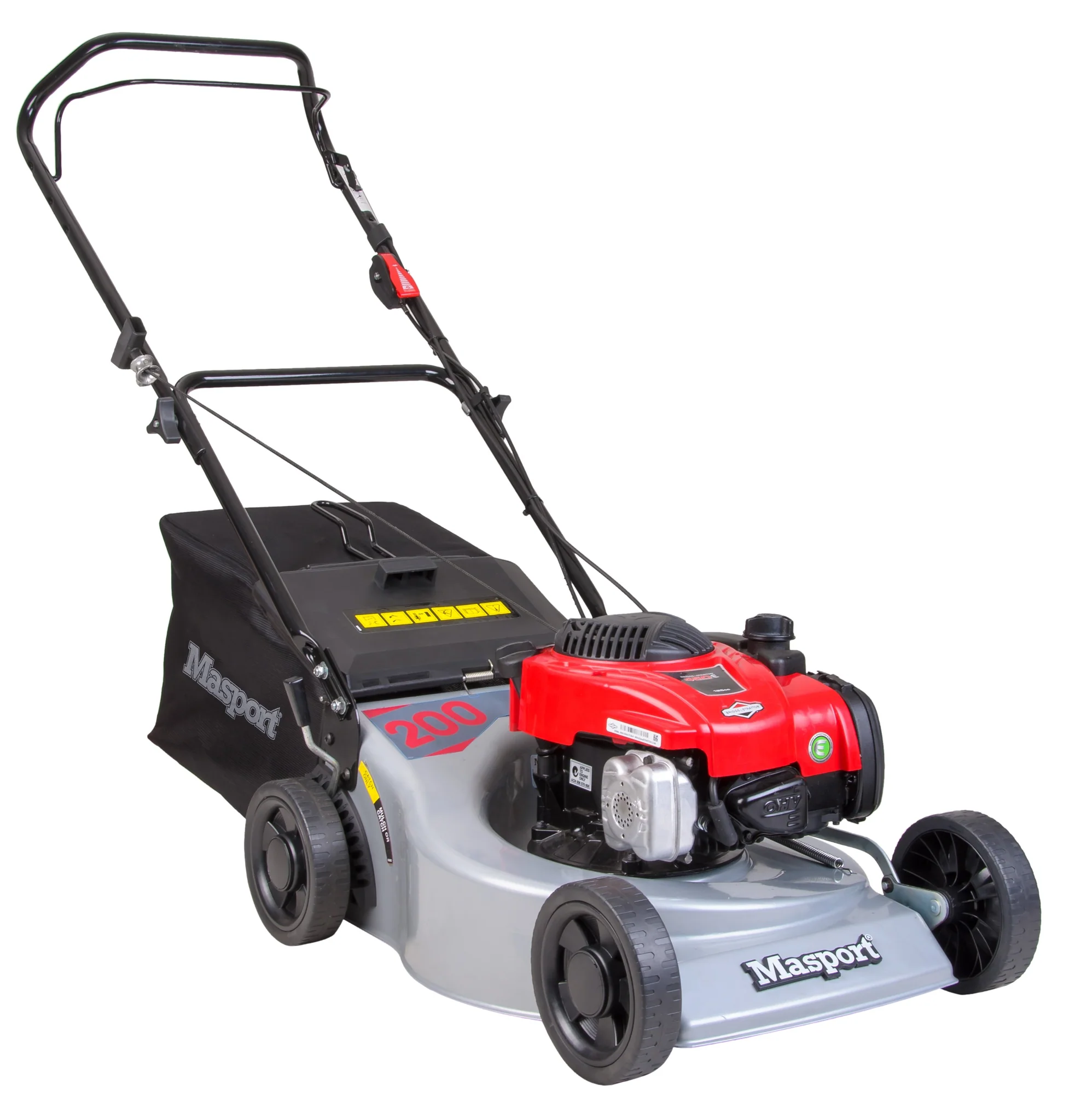 Masport 200 ST 18" Petrol Lawnmower - Briggs & Stratton 125cc Engine, Steel Deck & Quickcut Blades